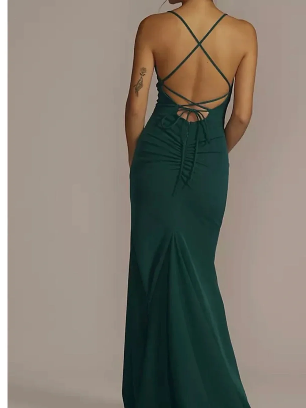 Cowl-Neck Maxi Slip Dress in Dark/ Burnt orange - Picture 2 of 5
